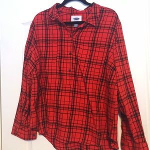 Old Navy EUC flannel popover
